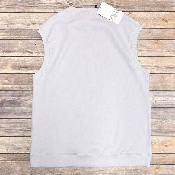 Zara Purple Ribbed Sleeveless Crew Neck Pullover Vest NWT Medium Waistcoat - Picture 6 of 9